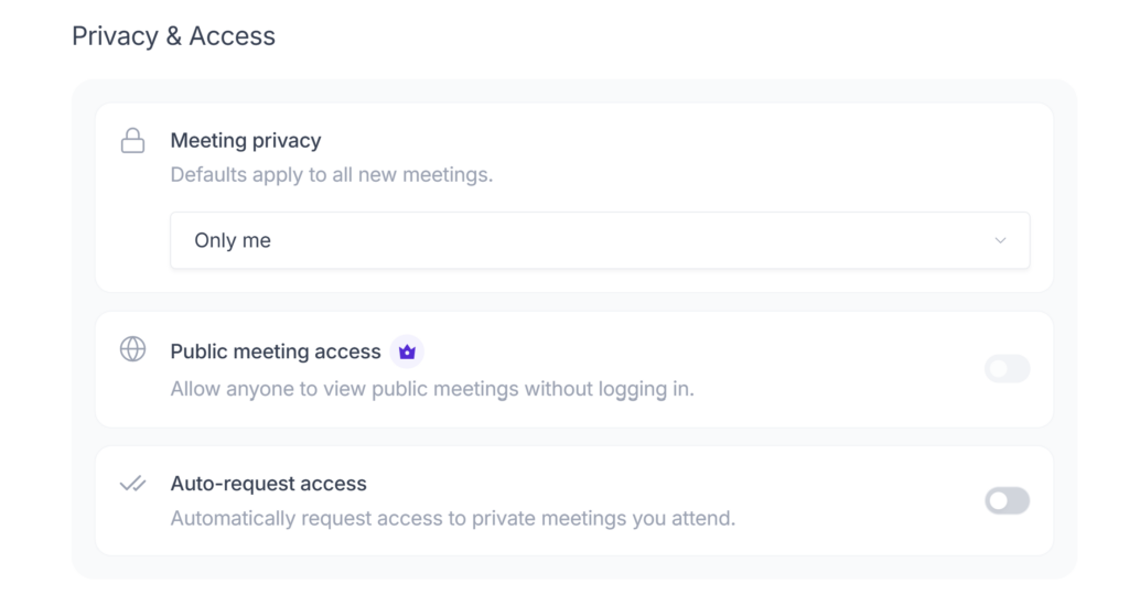 How to Use Fireflies AI. Fireflies Privacy Settings control determines who can access the meeting inside Fireflies